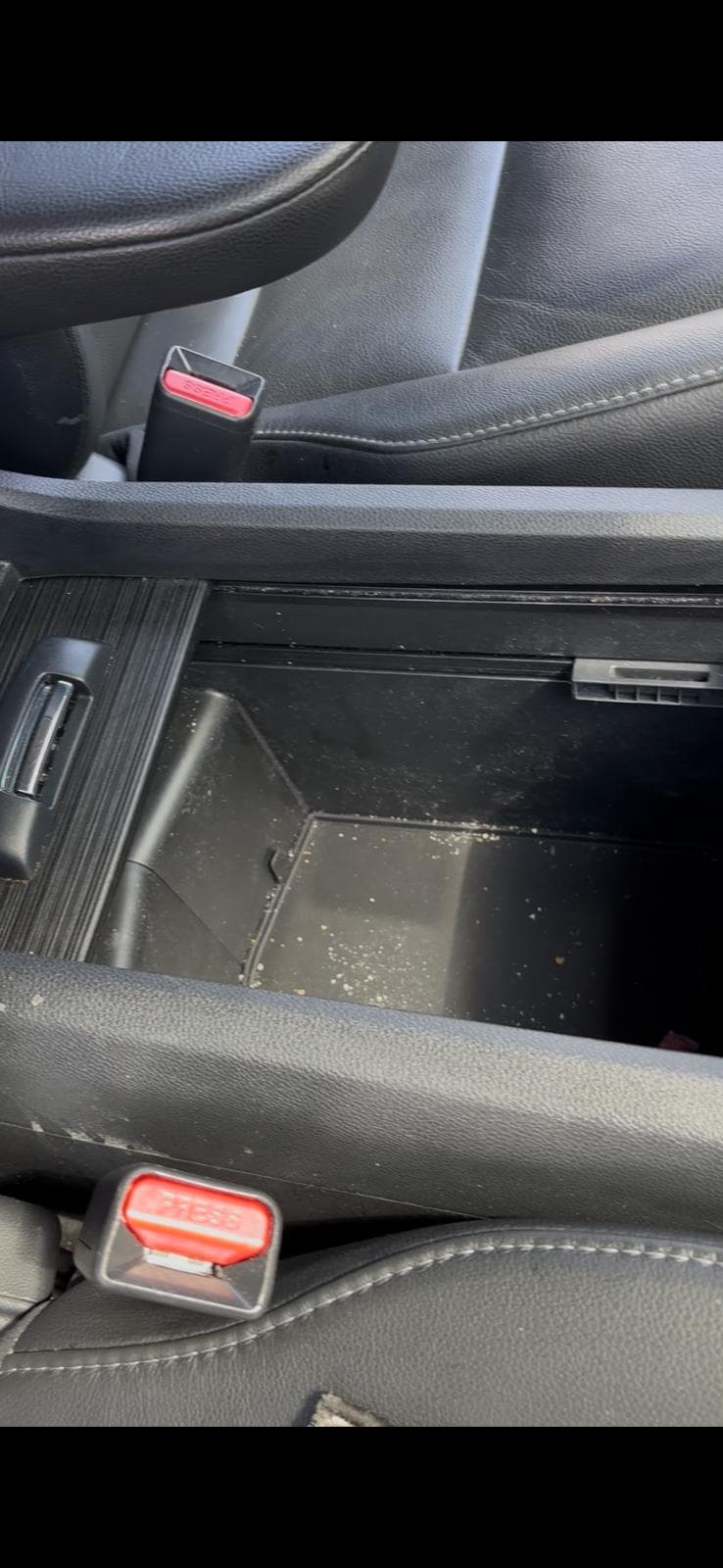 Center console detail — before