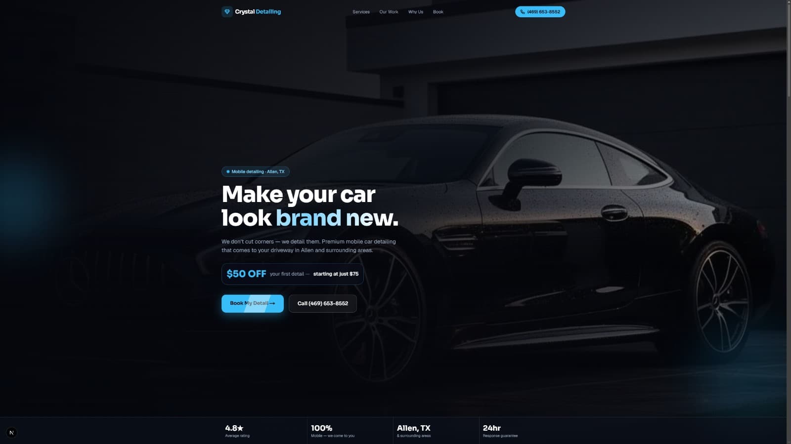 Crystal Detailing — web project by Lucent Studio